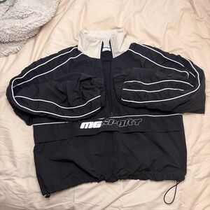 MISSGUIDED athletic half-zip windbreaker